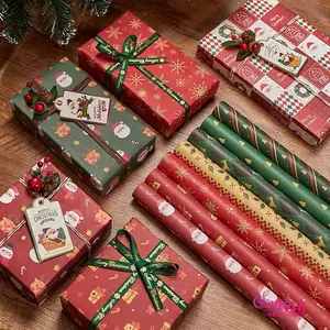 准备发货批发圣诞包装纸礼品包装纸多库存包装纸
