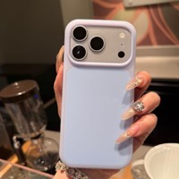 Casing HP Jello Sanding untuk iPhone 18 17 16 15 14 13 Pro Max Mewah Warna Krim Anti Benturan Keras Warna Macaron Matte