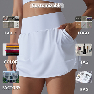 XW-7030 Nuova Collezione di Gonne Sportive alla Moda, Abito da Tennis Fitness con Pantaloncini Integrati ad Asciugatura Rapida per Donne - Product Image 6