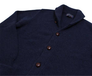 גברים צעיף צווארון צמר קרדיגן, הגדול לסרוג - Product Image 3