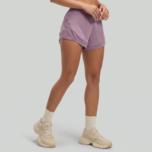 Shorts Deportivos 2 en 1 para Mujer, Cintura Elástica, Secado Rápido, Forro Interior Anti-fricción, Dobladillo Curvo, para Gimnasio, Tenis, Casual, Venta al Por Mayor - Product Image 2