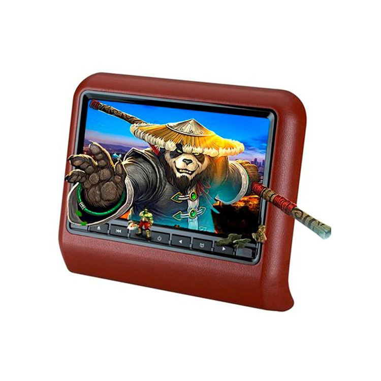 Repose tête de voiture avec écran LCD HD de pouces, repose tête externe,  moniteur DVD, jeu, repose tête, lecteur DVD portable pour voiture