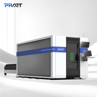 Mesin Pemotong Laser Fiber PRATT 2040 Full Cover untuk Plat Logam 3mm 6mm 10mm CNC Tertutup