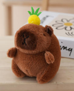 Capybara Pluche Knuffel, Afneembare, Aanpasbare Sleutelhanger, Tasbedel, Schooltasbedel, Dierenstijl - Product Image 6