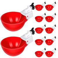 Tasse à eau automatique pour poulet Remplissage automatique Tasses à abreuvoir pour volaille et poulet avec perceuse