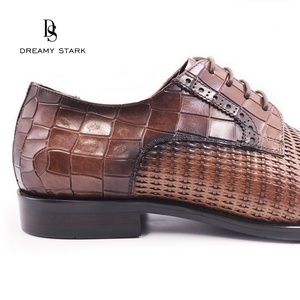 Chaussures habillées Oxford Derby en cuir véritable pour hommes, prix d'usine Dreamy Stark, vente en gros, chaussures habillées en cuir de vache - Product Image 6