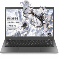 Laptop Murah 14 Inch FHD IPS RK3566 2GB RAM 32GB Penyimpanan Komputer Notebook Siap Kirim Harga Rendah Grosir Pabrik OEM SKD CKD