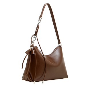 กระเป๋าหนังแท้สไตล์วินเทจสำหรับผู้หญิง สะพายไหล่หรือสะพายข้าง สายสะพายสองเส้น ซับในโพลีเอสเตอร์ ดีไซน์เรียบง่ายทันสมัย - Product Image 2