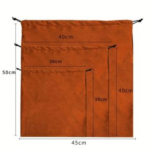 Sacs en daim à cordon de serrage, pochettes en velours, sacs anti-poussière personnalisés de haute qualité pour vêtements, 50*45cm, vente en gros - Product Image 4