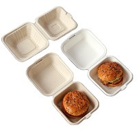 Nouvelle boîte à lunch jetable biodégradable en bagasse de canne à sucre, matériau écologique, conteneur alimentaire de qualité alimentaire, sans BPA