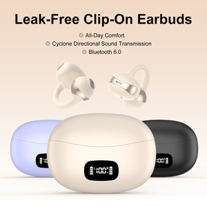 Auriculares Inalámbricos con Clip a Prueba de Fugas, Bluetooth 6.0 de Baja Latencia, Pantalla LED de Energía, Auriculares Deportivos con Clip Abierto - Product Image 4