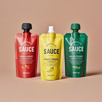 Emballage alimentaire personnalisé imprimé multiplier les becs sauce tomate feuille d'aluminium laminé résistant au soleil moue pochette