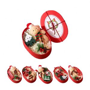 Cute <b>Little</b> <b>Red</b> Color Plush Doll Keychain Small Oval Christmas Gift Box for Festival - Product Image 2