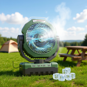 Ventilador Portátil con Nebulizador, Recargable por USB, 24000mAh, Tanque de 460ml, 3 Velocidades, Mini Enfriador de Aire Plegable para Camping, Modelo de Plástico - Product Image 2