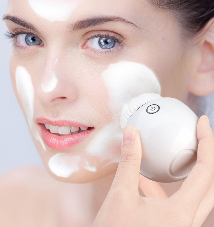 Mejor Cuidado de la piel de acné de silicona profundo limpiador Facial cepillo sónico limpieza Facial limpiador de cara cepillo