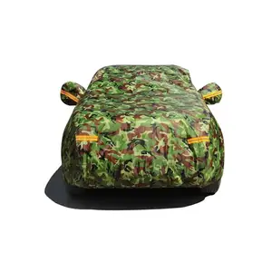 Housse de voiture épaisse en polyester et soie, Camouflage, tissu Oxford, protection solaire, imperméable, pour l'extérieur
