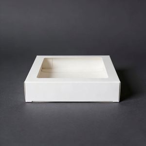 UV Gloss Window Shawl Scarf White <b>Card</b> <b>Box</b> Factory Custom High Gloss Display Packaging for Fashion Items - Product Image 3