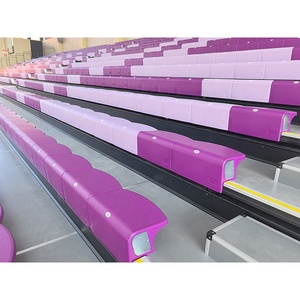 Tribunes télescopiques électriques rétractables, sièges de stade pliables avec couleur et quantité personnalisées pour gymnase intérieur - Product Image 4