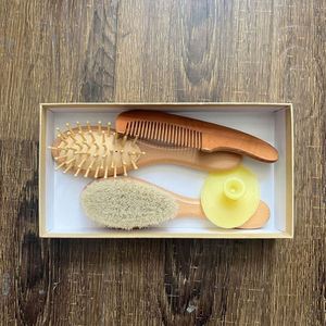 4pcs Newborn Soft Goat Bristle Care Brushes Set for <b>Creative</b> <b>Gift</b> - Product Image 6