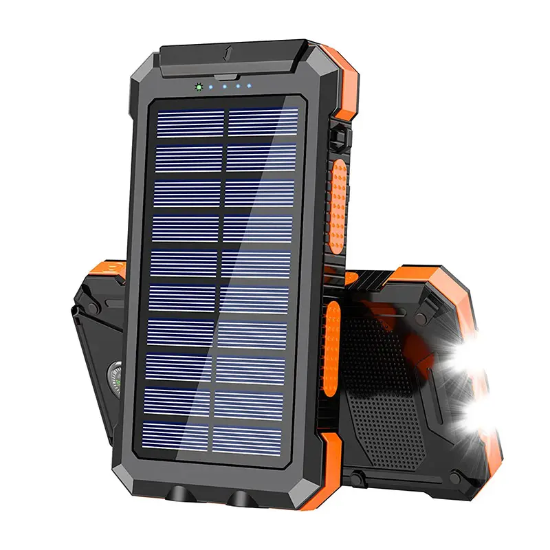 Draagbare 30000 Mah Solar Power Bank Solar Back Up Charger Voor Mobiele Telefoon Solarpowerbank Waterdichte Solar Mobiele Telefoon Oplader