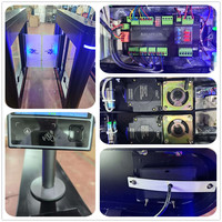 Torniquete Automático de Acero Inoxidable 304 para Peatones, Sistema de Control de Acceso por QR y RFID, Barrera de Seguridad Abatible para Edificios de Oficinas
