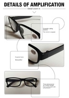 Lunettes de lecture PC unisexe anti-lumière bleue pas chères, monture noire, verres transparents, ultra-légères, tendance, pour visages en forme de losange, marque personnalisée