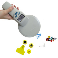 Escáner RFID de Largo Alcance con Antena Grande USB FDX-B, ABS, ISO 11784/5, 134.2kHz, Pantalla OLED de 128x64, 20,000 Registros para Granjas de Ovejas y Cabras