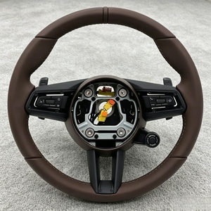 Volant en cuir pour <span class=keywords><strong>Porsche</strong></span> 958 982 718 Cayman Boxster Panamera 911 991 997 970 GT Macan Cayenne <span class=keywords><strong>Taycan</strong></span> - Product Image 1