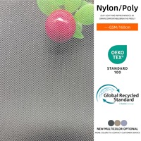 Tissu en maille de nylon blanc 16 g/m² respirant et léger de 1 mm, 100 % nylon, pour robes de soirée et robes à paillettes, tissu tulle, tissu dentelle