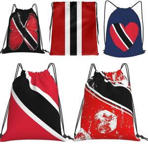 Sac à dos à cordon imprimé drapeau de Trinité-et-<span class=keywords><strong>Tobago</strong></span>, fourni directement par l'usine, sac de rangement portable pour le sport, les voyages et le camping - Product Image 1