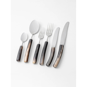 Elegante Juego de Cubiertos de Acero Inoxidable con Mango de Hueso, Perfecto para Cenas de Lujo en Hoteles, Bodas y Cocinas Caseras - Product Image 1