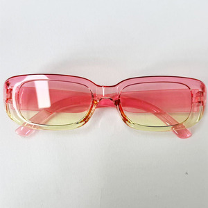 Lunettes de soleil Candy Gradient UV400 à monture intégrale, colorées, carrées, rétro, unisexes, mode, fête - Product Image 1