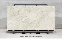 Foshan Fabricant 1600*3200mm Grande dalle murale en porcelaine Carreaux de sol Comptoir d'hôtel Table à manger Pierre frittée