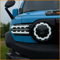 Conjunto de Faros LED para Toyota FJ Cruiser 2007-2024, Luz de Giro Secuencial, Luz de Esquina, DRL, Lente de Proyector Bi-LED