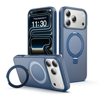 Coque de téléphone antichoc mate avec support magnétique à prix d'usine, accessoires mobiles pour iPhone 15, 17, 18 Pro Max