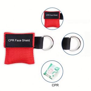Kit de Primeros Auxilios para Proveedores Médicos, Protector Facial Desechable para RCP, Llavero con Llave de Vida para Entrenamiento, Mascarilla de Oxígeno, Barrera de Respiración Libre - Product Image 1