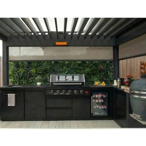Cocina Exterior Personalizable OEM/ODM, Resistente a la Intemperie y al Óxido, con Horno de <span class=keywords><strong>Pizza</strong></span>, Cocina Exterior de Acero Inoxidable para Barbacoa - Product Image 6