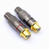 Adaptador de Audio y Video RCA Macho a Hembra, Conector Macho a Macho para Cable Coaxial, Negro, Rojo, Dorado