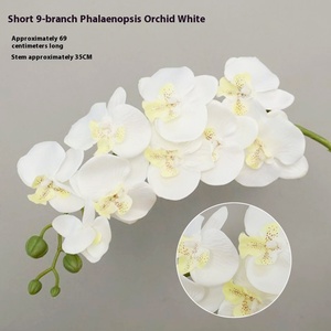 Haute qualité fait à la main <span class=keywords><strong>grande</strong></span> tige d'<span class=keywords><strong>orchidée</strong></span> <span class=keywords><strong>artificielle</strong></span> réaliste fleur de beauté soyeuse pour mariage fête des mères pâques décor de noël - Product Image 2