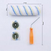 Nouveau rouleau de peinture en spirale en polyester personnalisé pour l'industrie 2025, brosse en tissu portable pour motifs, décoration murale