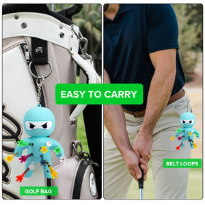 Porte-tee de golf de haute qualité en forme de porte-clés, organisateur de tees de golf amusant Nin/ja, capacité de 13 tees, accessoire de golf, support de tees - Product Image 6