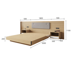 Распродажа, каркас для кровати в мотеле, мебель для спальни, стильный дизайн, 3-звездочная гостиничная мебель, применимая к аренде квартир - Product Image 6