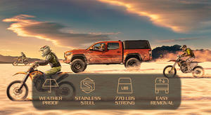 Pickup d'auvent de camion en aluminium 4X4 pour <span class=keywords><strong>Ford</strong></span> <span class=keywords><strong>Ranger</strong></span>/raptor T6/T7/T8 RAM F150 Toyota Tacoma Hilux - Product Image 6