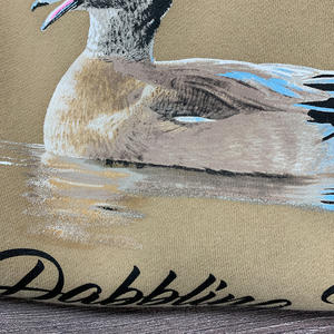 Sudadera con Capucha Color Caqui para Hombre con Parches Bordados, 100% Algodón, Corte Holgado, Estilo Deportivo para Exteriores, Hombros Caídos, Bolsillo, Estampado Otoñal - Product Image 6