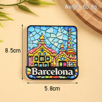 Imán de Resina Moderno Personalizado para Refrigerador, Barcelona España, Impresión 3D, Material Ecológico, Forma Irregular, Logotipo Personalizable