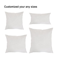 Usine polyester personnalisé intérieur décoratif EURO oreillers canapé carré coussin intérieur jeter oreiller insérer blanc 18x18 pouces