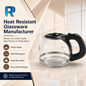 Jarra de Café de Vidrio Borosilicato Transparente de 4 Tazas, Ecológica, con Tapa, Estilo Americano, Marca <span class=keywords><strong>Oster</strong></span> - Product Image 1