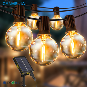 Ngoài trời IP65 không thấm nước <span class=keywords><strong>LED</strong></span> chuỗi đèn Garland G50 <span class=keywords><strong>LED</strong></span> năng lượng mặt trời toàn cầu đèn cho đám cưới Patio vườn trang trí Giáng sinh - Product Image 1