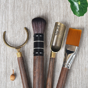 Accesorios para la ceremonia del té Kung Fu, juego de cuatro piezas, herramientas para el té con mango de madera para el té de la tarde - Product Image 2