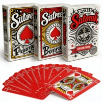 Cartes à jouer noires personnalisées avec logo, écologiques, durables, pour le poker, avec thème familial et emballage personnalisé